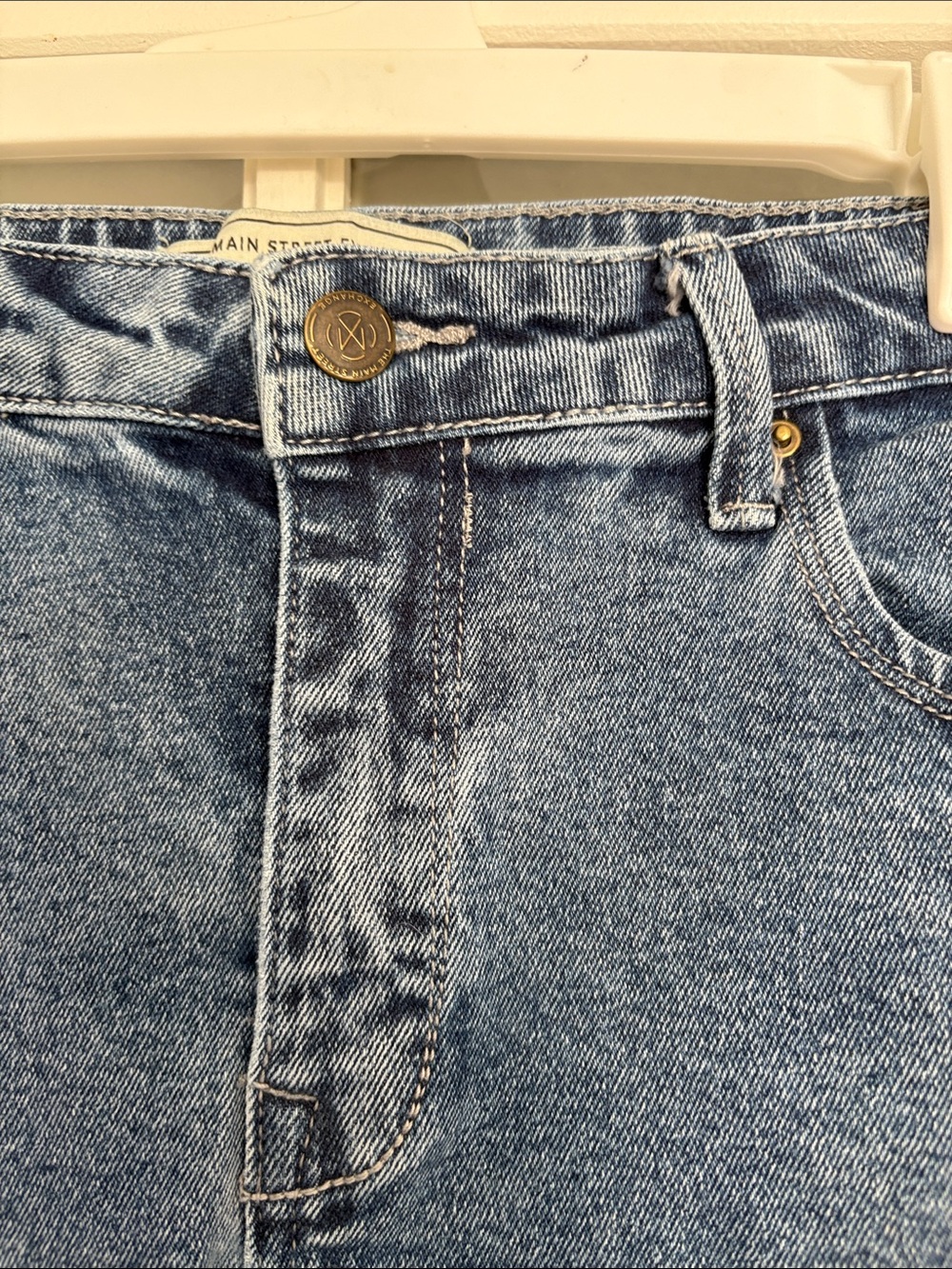 Classic Denim Skirt in Medium Wash “Robyn” by The Main Street Exchange - Picture 3 of 4